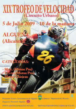 Cartel XIX trofeo de Velocidad
